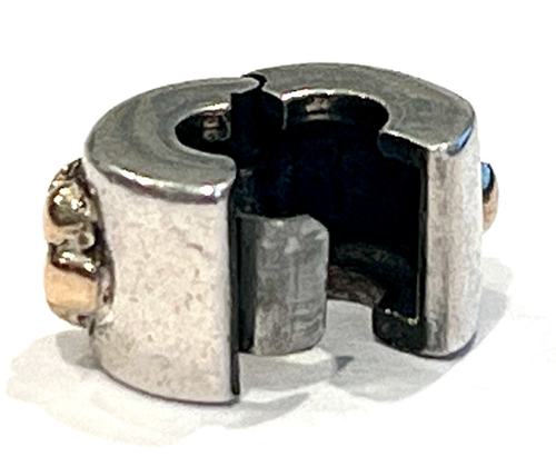 PANDORA 790140 Flower 14K Gold & Sterling Silver Clip RARE Authentic RETIRED - Picture 2 of 12