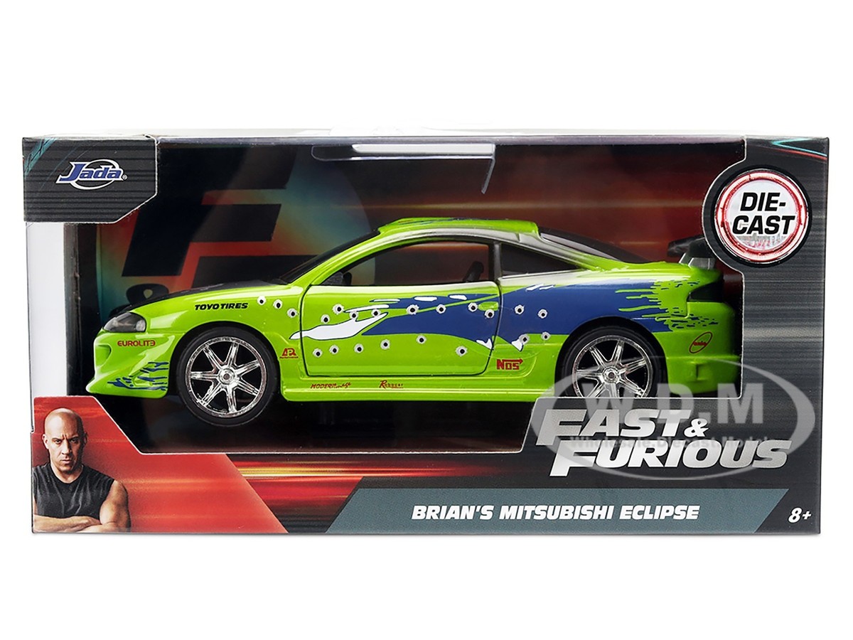 BRIAN'S MITSUBISHI ECLIPSE (DAMAGED VER.) FAST & FURIOUS 1/32 CAR