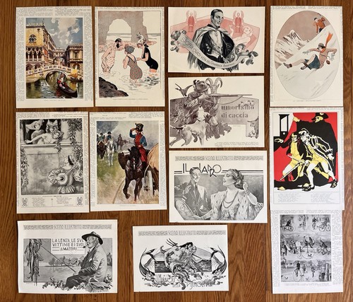 Vintage Lot of 1930s Art Deco Art Nouveau Prints - Flea Market Lot - Wholesale