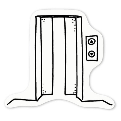 Aufkleber Sticker ''Aufzugstüren'' (DW021952)