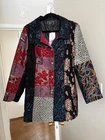 Zashi - Wearable Art Patchwork Tapestry Coat Jacket Multi Colored Size Large NWT