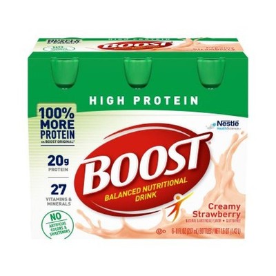 Boost High Protein Balanced Drink Creamy Strawberry 8oz Adult 240 Cals per 8oz