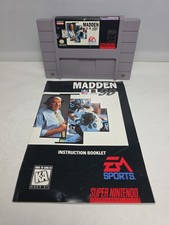 Madden NFL 96 Super Nintendo SNES Tested Authentic Vintage Retro Manual 