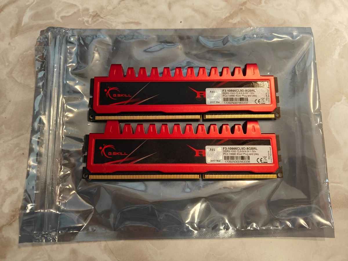 RAM G.SKILL RipjawsX DDR3 8GB (2x4GB) - 1333 MHz CL9-9-9-24 - Occasion