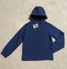 OZARK TRAIL Hooded Softshell Navy Jacket BOYS Water Resistant NEW Size S, L