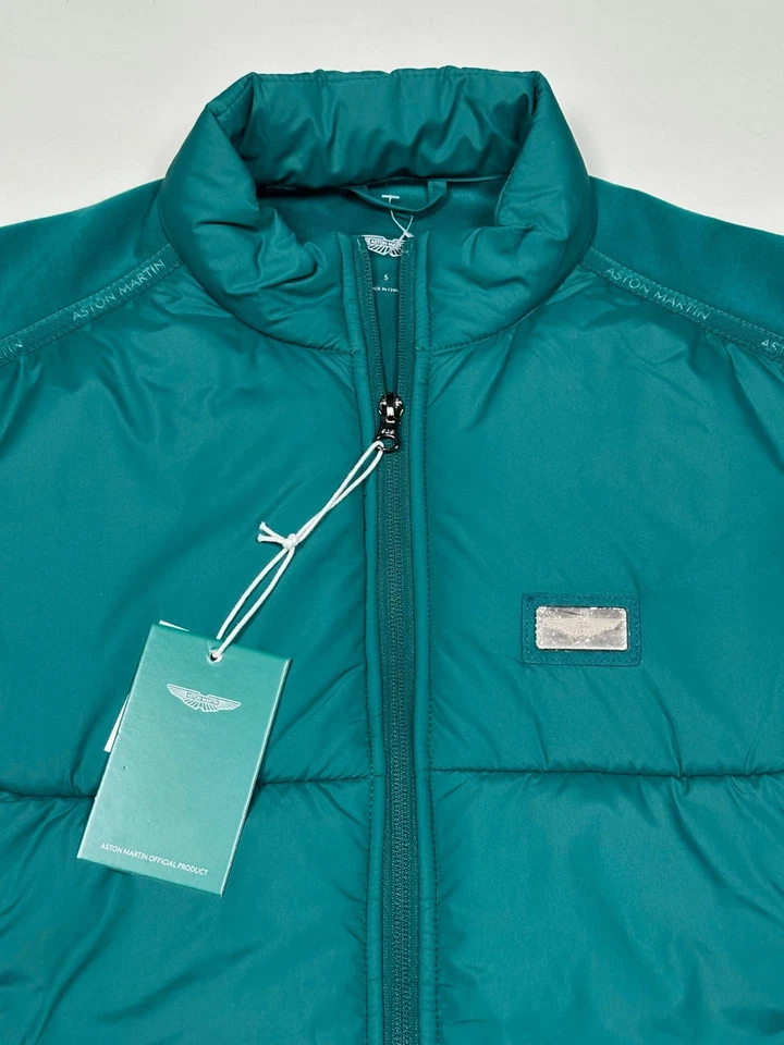 Aston Martin Green Hybrid Jacket | Mens Adult Small | Official Product Full Zip - Image 2 of 4