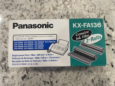 Panasonic KX-FA136 Original Ink Film Replacement Fax Toner 2 Rolls in box
