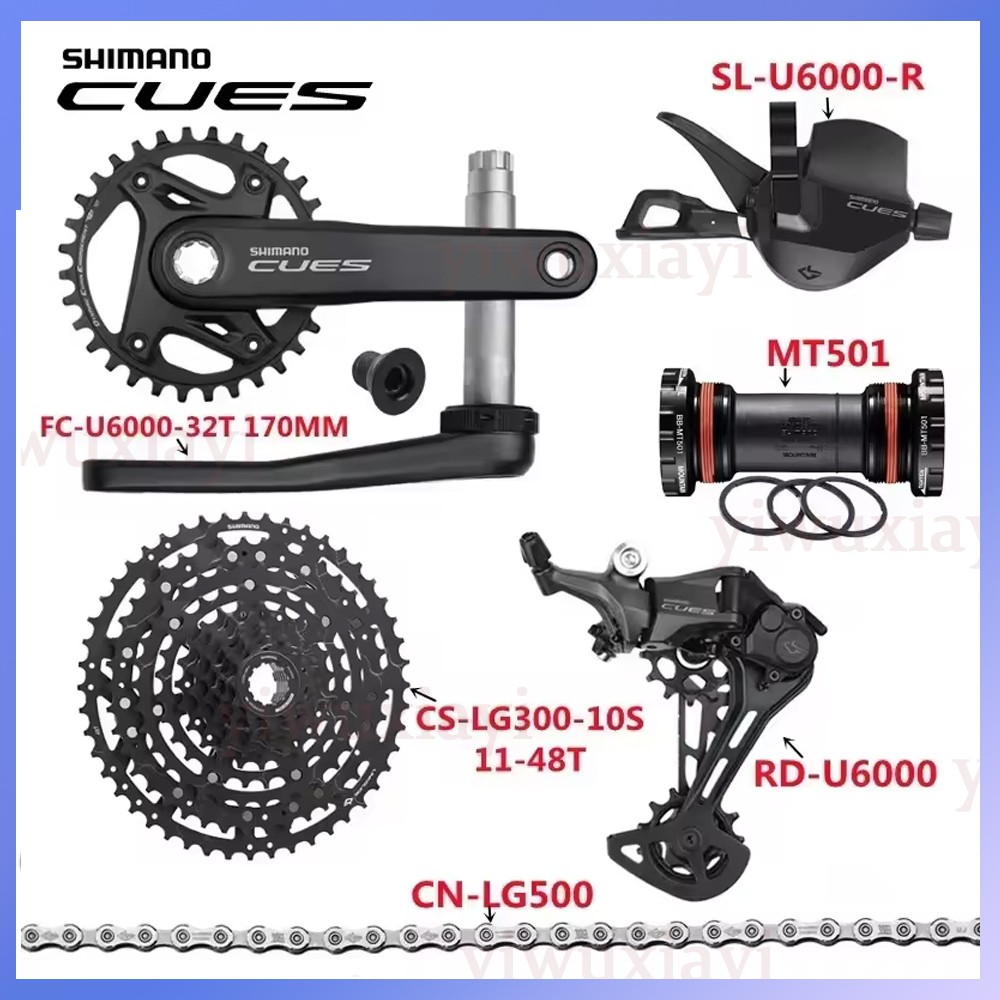 New Shimano CUES U6000 1x10Speed MTB Groupset 170MM 32T Crankset