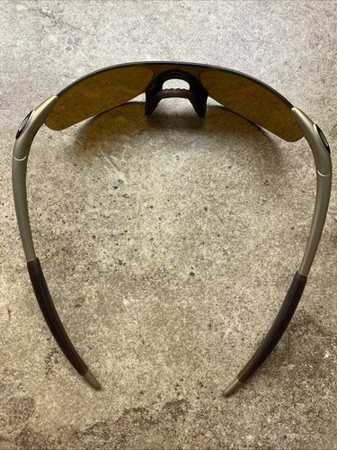Vintage Oakley Zero 0.4 Gold Frame Brown Lens Sunglasses RARE! - Picture 7 of 11