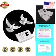 Home Alone 2 Doves Pair Authentic Replicas by John Perry, Pellucida, USA Made