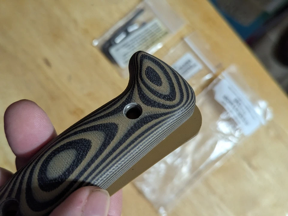 Mango TKC PERSONALIZADO para cuchillos grandes Becker BK9 BK10 verde camuflaje ¡NUEVO SIN USAR! Foto 2 de 4