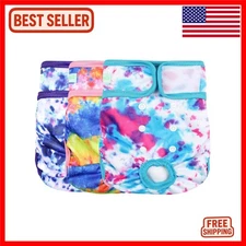 Chic and Comfortable Dog Diapers for Females - 3-Pack of Washable Period Panties