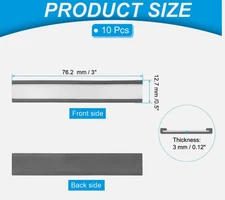 10 Pcs stick on Label Holder 3" x 0.5" C Channel No inserts included(4B)