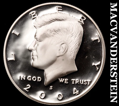 2004-S Kennedy Half Dollar- Lustrous Silver Choice Gem Proof  #i3328