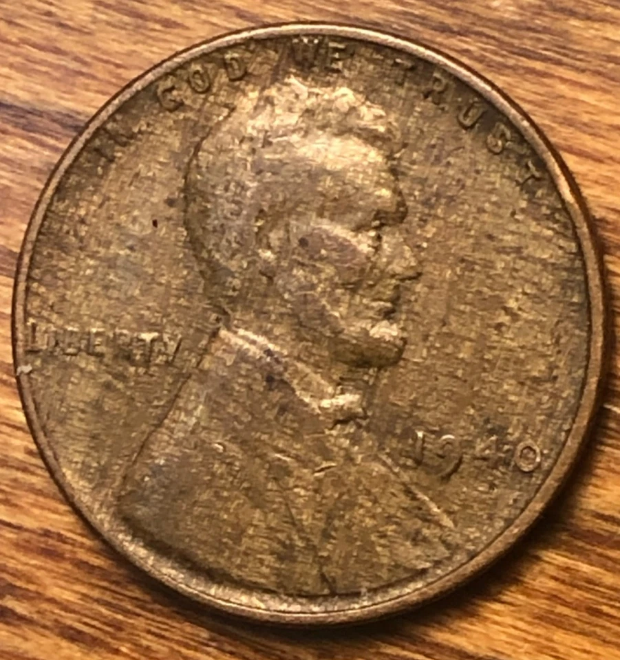 1940 Lincoln Wheat Cent Streaky Woody Improper Alloy Mix Error Unique Eye Appeal - Image 4 of 4