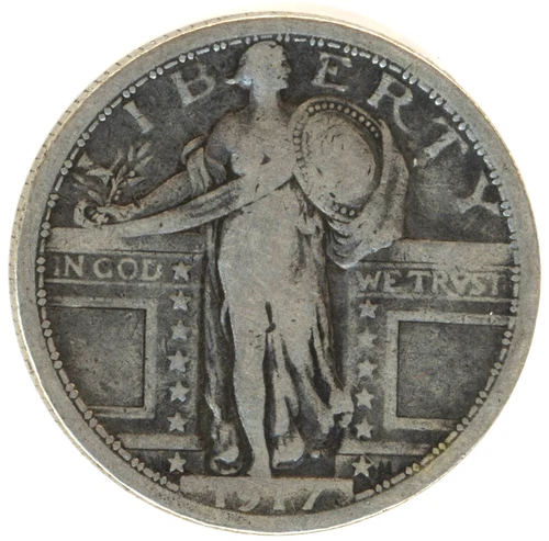 1917 Type 1 Standing Liberty Quarter~ Fine + Condition