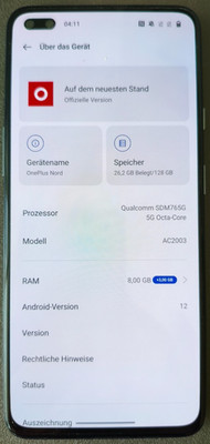 OnePlus Nord - 128GB - Grey Onyx (Ohne Simlock) (Dual-SIM)