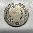 1902 Barber Liberty Head Dime 90% silver Actual coin Worth To Fill A Spot