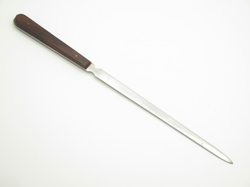 Vtg 1960s Seki Japan Stainless Steel Gentleman 9.5" Desk Letter Opener - Blem - Picture 5 of 9