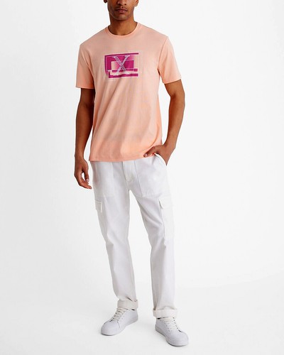 NWT - EXPRESS Men's Layered Shape X Logo Graphic Perfect Pima Cotton T-Shirt XL - Picture 2 of 7