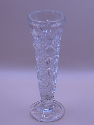 Indiana Glas Royal Brighton Knopf- und Rohrmuster 6'' klare Kristallknospenvase
