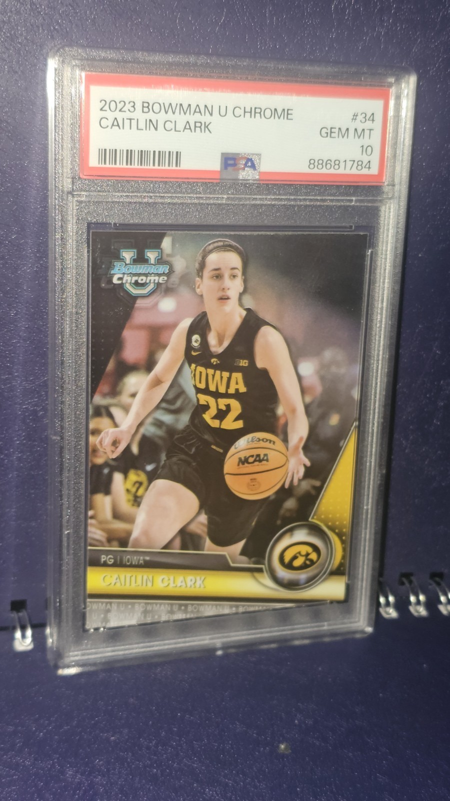 2023 BOWMAN U CHROME CAITLIN CLARK #34 PSA 10 view 1