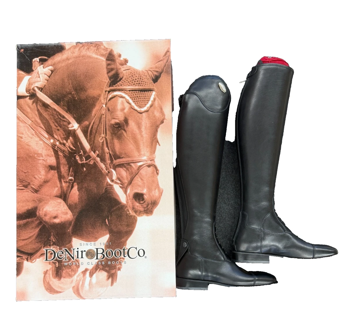 Bottes équitation Dressage Homme Ambrogio Bellazzi – T.41, Avec Sac FISE, Fait Main Italie