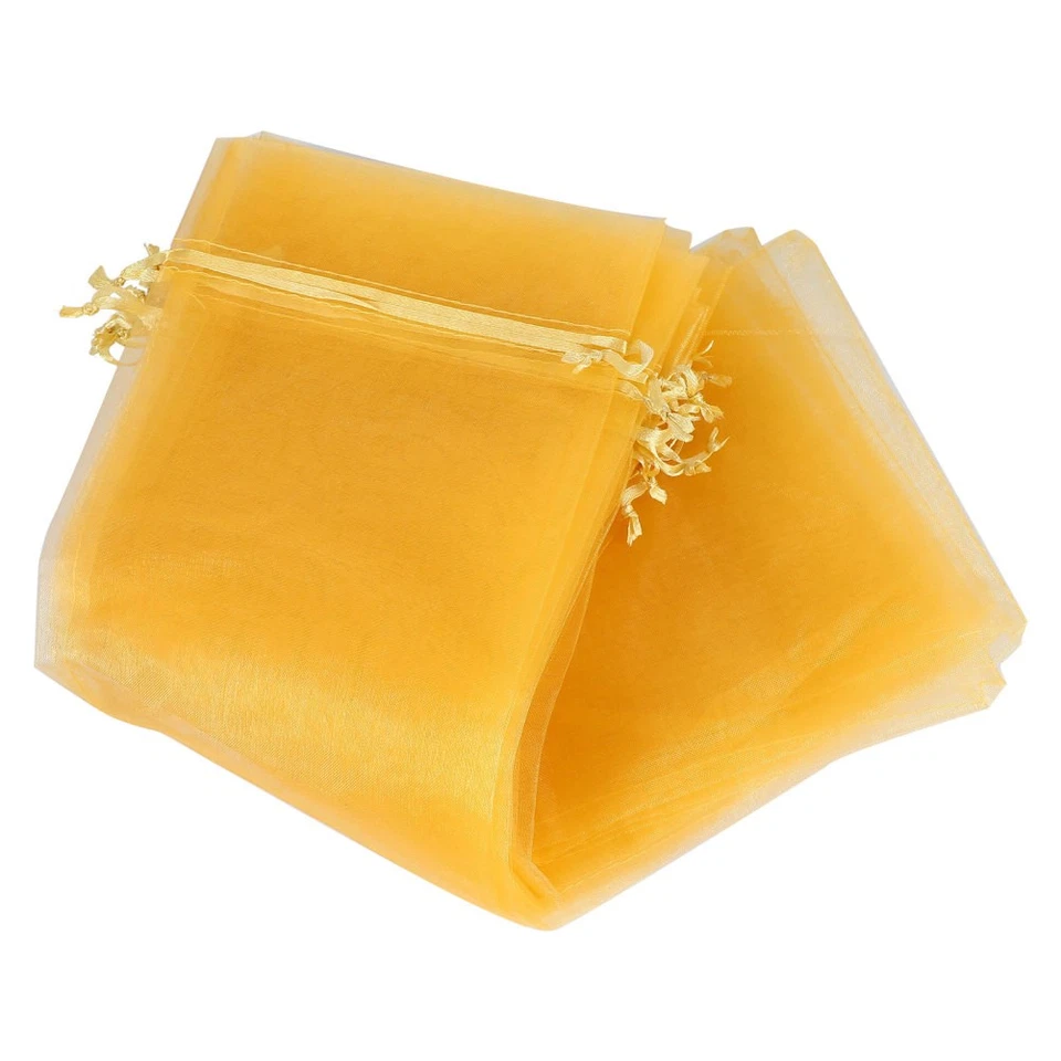 1 set 20 pcs de bouteille à vin à organza beaux à organza cadeau (doré) - Photo 1/4