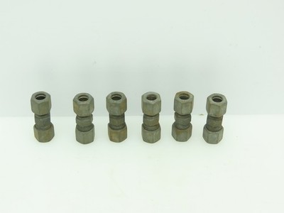 VOSS Steel Flareless Metric Straight Union Compression Fitting 8mm Tube LOT OF 6