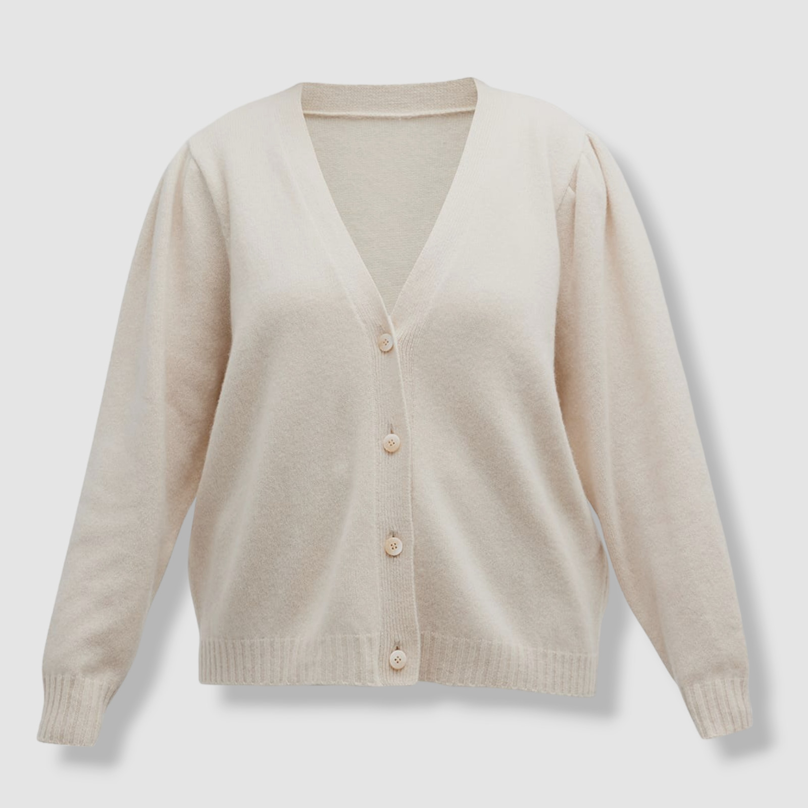 $325 Whitney Morgan Women's Beige Cashmere Cardigan Sweater Plus Size 1X