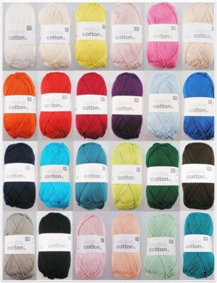 50g Rico Creative Cotton dk Baumwolle Häkelgarn Stricken Häkeln GP 37,80 /1kg