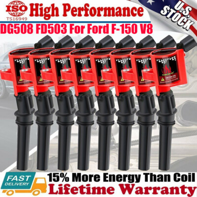 Ignition Coil 8 Pack For 2000 2001 2002 2003 2004 Ford F150 Expedition 4.6L 5.4L
