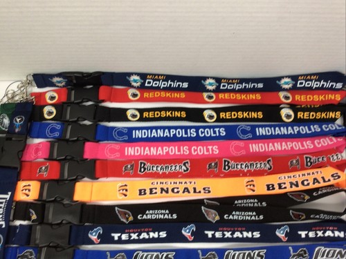LICENSED NFL TEAM LICENSED LANYARD-ID HOLDER,KEYCHAIN KEY RING DETACHABLE CLIP - Picture 3 of 12