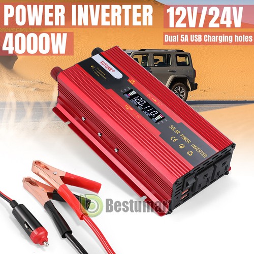 7000W LCD Convertidor De DC 12V A 110V AC USB Para Carro Auto Inversor Corriente - Picture 76 of 121