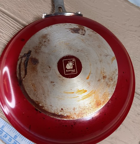 BulbHead Red Copper 10” Round Frying Pan Nonstick Cookware Stovetop Skillet - 第 5/8 張圖片