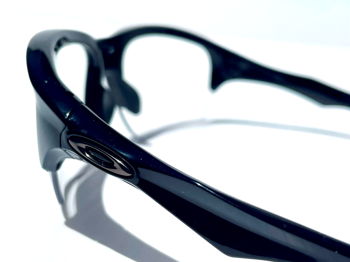 NEW Oakley FLAK BETA Shiny Black Galaxy CLEAR Lens Sunglass 9363