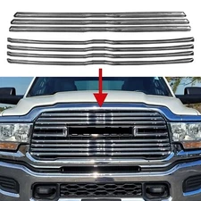 Chrome Grille Grill 7PC Overlay FOR 2019-2021 Ram 2500 3500 Big Horn / Laramie