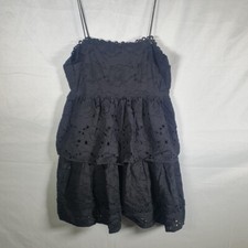 black lace ruffle skirt dress reclaimed vintage size 12