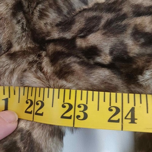 Vintage Large Dennis Basso Faux Fur Cheetah Coat Midi Winter Mob Wife Old Money - Picture 6 of 8