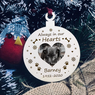 Memorial Bauble Tree Decoration For Dog PERSONALISED Dog Memorial
