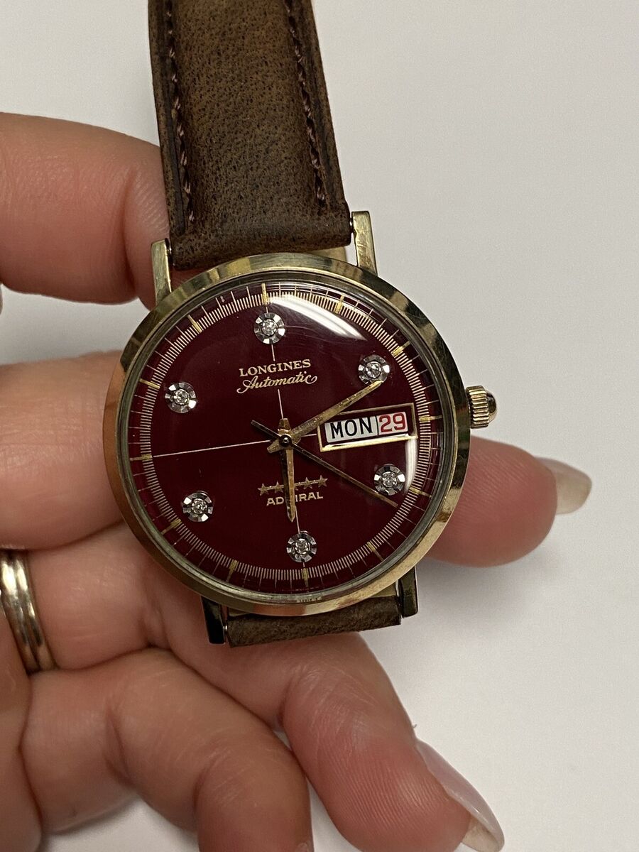 Rare LONGINES Admiral 5 Star Admiral Day Date Diamond Dial Rare LONGINES Admiral 5 Star Admiral Day Date Diamond Dial