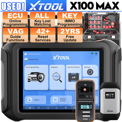 XTOOL X100MAX Key Fob Programmer Auto Full System Diagnostic Scanner ECU Coding