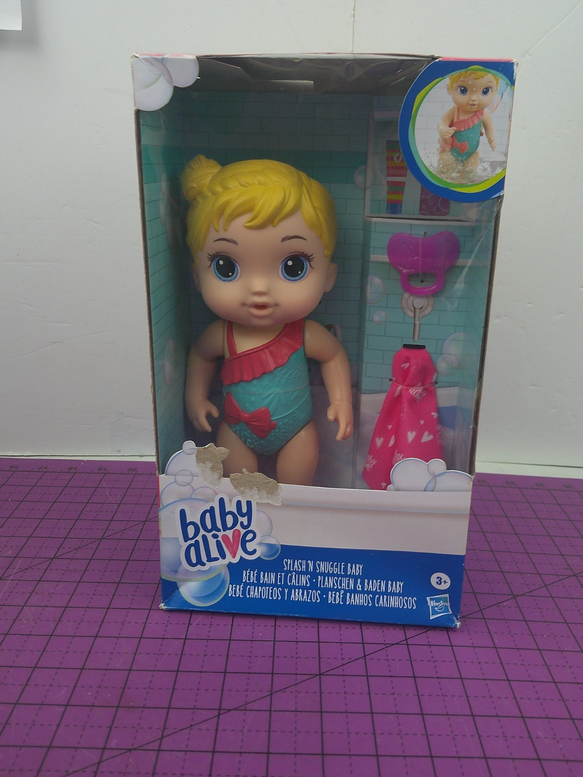 Baby Alive Splash n Snuggle Blonde Hair Girl Baby Doll for W