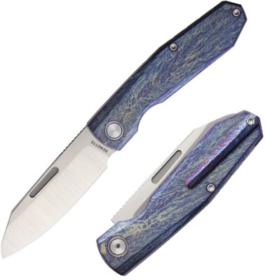 REMETTE Squirrel Folding Knife 2.83'' Bohler M390 Steel Blade Titanium Handle