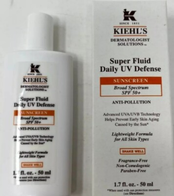 #ad Kiehl#x27;s Super Fluid UV Defense Sunscreen SPF 50 1.7 oz 50 ml New in Box. Deal $18.95