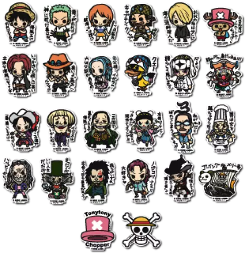 one piece characters Sticker for Sale by MEDesign4