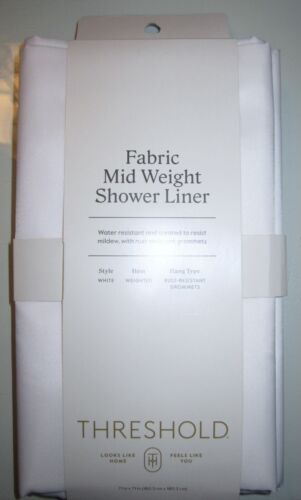 Shower Curtain Liner Mid Weight White RPET 71"x71" NIP