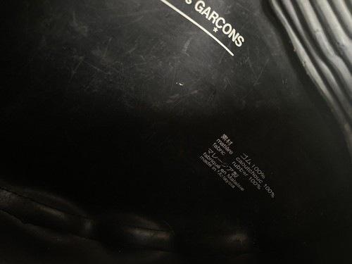 Comme Des Garcons Vintage Flower Motif Black Rubber Handbag Archive 90s - Picture 10 of 10