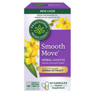 Smooth Move Senna  50 Caps By Traditional Medicinals
