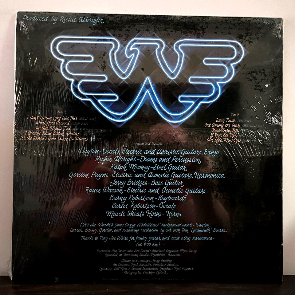 WAYLON JENNINGS - What Goes Around Comes Around - 12" Vinyl Record LP - SEALED - Image 2 of 2